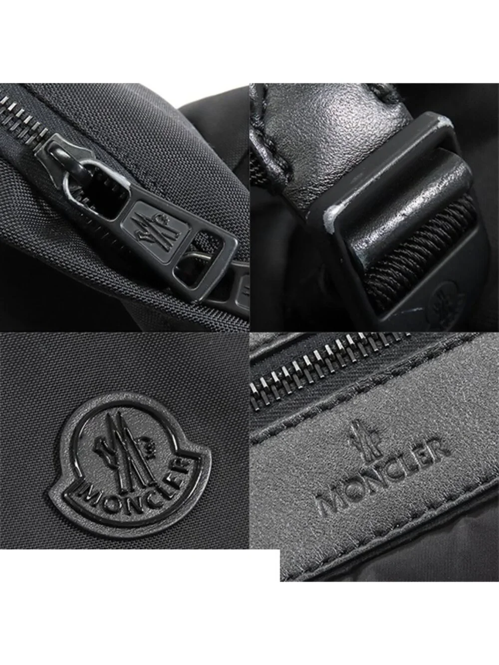 Moncler Pierrick Black Nylon Polyester Backpack